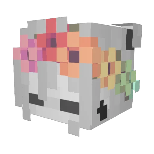 Daryuh Minecraft avatar head, 3D render