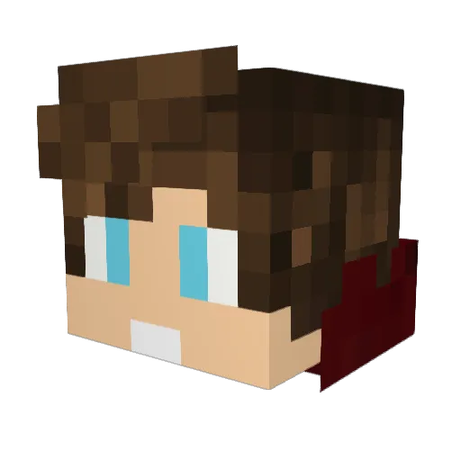 Daryx Minecraft avatar head, 3D render