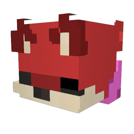 Darziboye Minecraft avatar head, 3D render