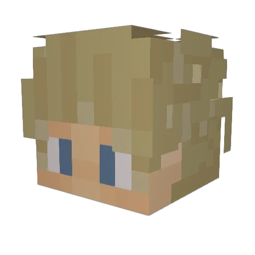 Darzith Minecraft avatar head, 3D render