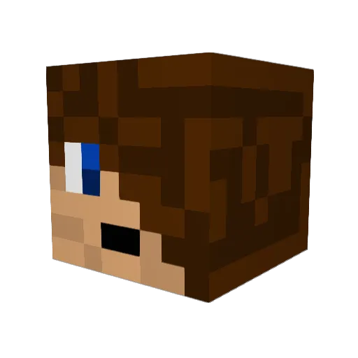 Darzok Minecraft avatar head, 3D render