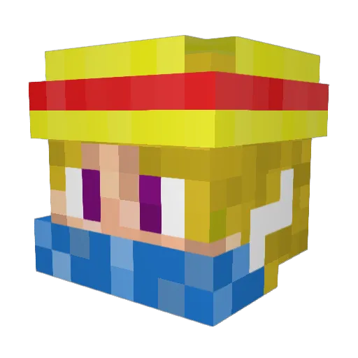 DasAlphaS Minecraft avatar head, 3D render