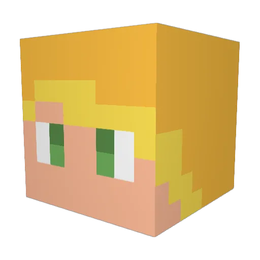 DasAntiChris Minecraft avatar head, 3D render