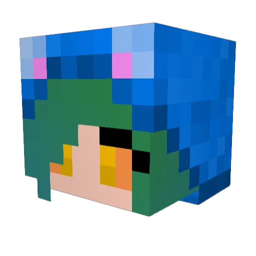 DasBoeseSams Minecraft avatar head, 3D render