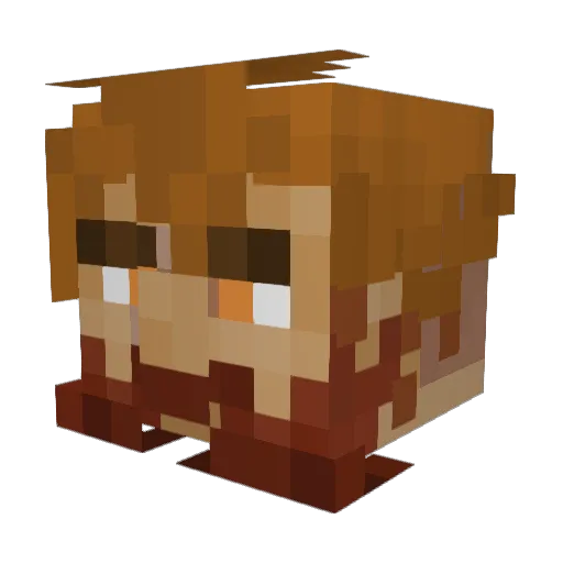 DasBuchholz Minecraft avatar head, 3D render