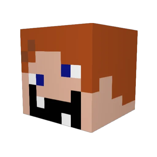 DasDamen Minecraft avatar head, 3D render