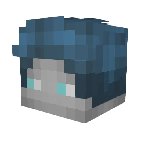 DasDino Minecraft avatar head, 3D render