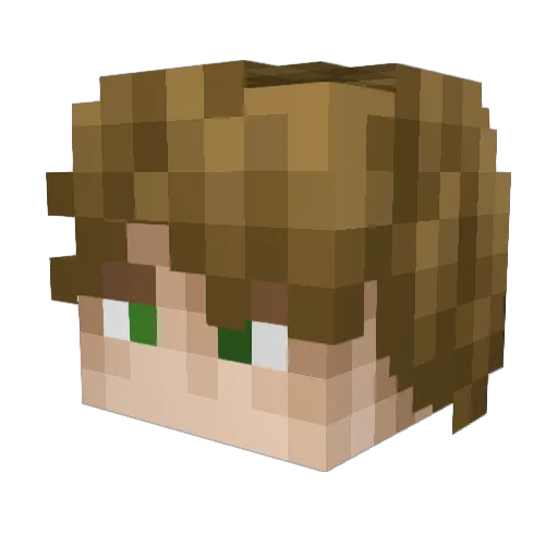DasErdhoernchen Minecraft avatar head, 3D render