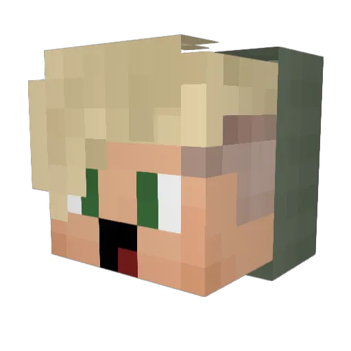 DasFabsi Minecraft avatar head, 3D render