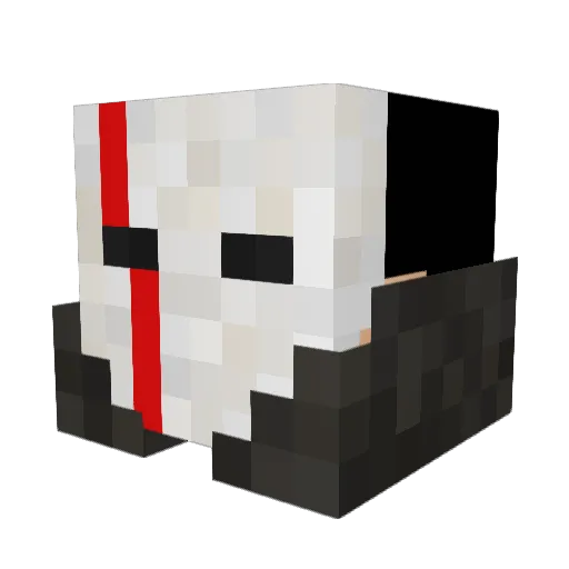DasFraggle Minecraft avatar head, 3D render