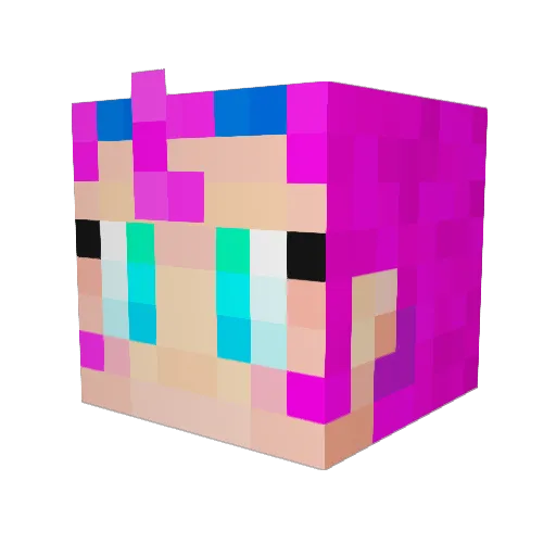DasGnomo Minecraft avatar head, 3D render