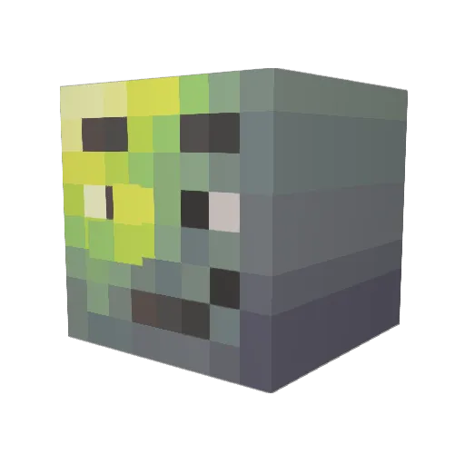 DasGoods Minecraft avatar head, 3D render