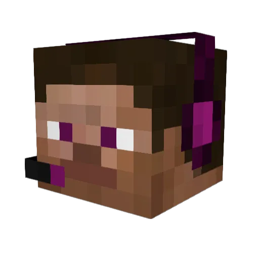 DasHomi Minecraft avatar head, 3D render