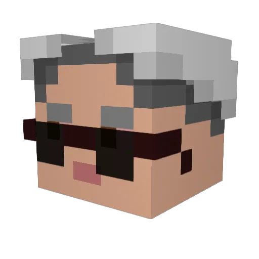 DasJin Minecraft avatar head, 3D render