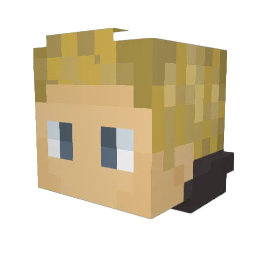 DasJoke Minecraft avatar head, 3D render