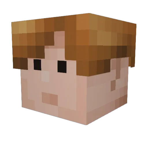 DasKanD Minecraft avatar head, 3D render