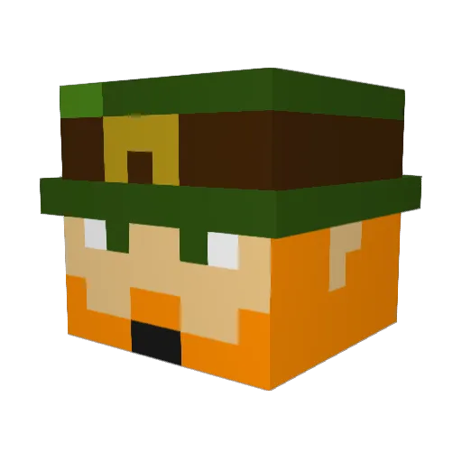 DasKewp Minecraft avatar head, 3D render