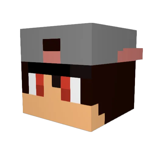 DasKonto Minecraft avatar head, 3D render