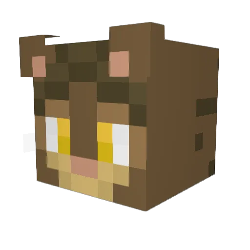 DasLenchen Minecraft avatar head, 3D render