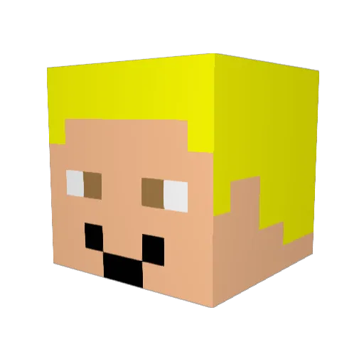 DasLicht Minecraft avatar head, 3D render