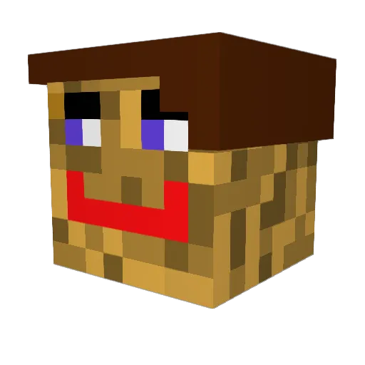 DasMatto Minecraft avatar head, 3D render