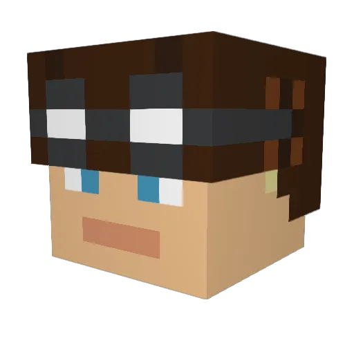 DasMirotz Minecraft avatar head, 3D render