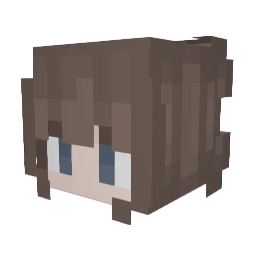 DasMochiie Minecraft avatar head, 3D render