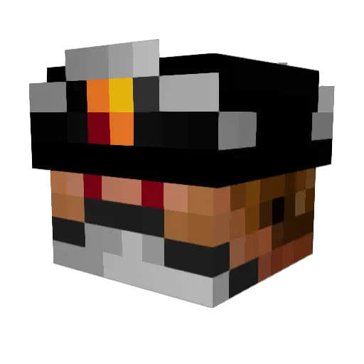 DasNuetzel Minecraft avatar head, 3D render