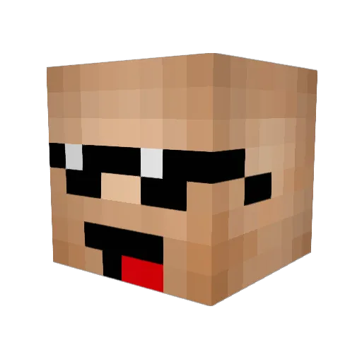 DasPapi69 Minecraft avatar head, 3D render