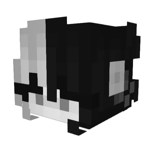 DasPfirsich Minecraft avatar head, 3D render