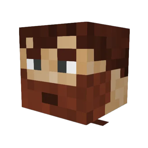 DasPoptart Minecraft avatar head, 3D render
