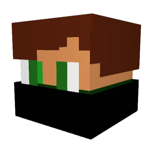 DasPraktikant Minecraft avatar head, 3D render