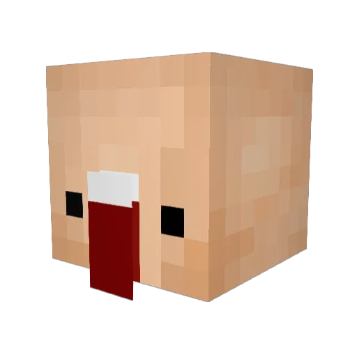 DasRippchen Minecraft avatar head, 3D render