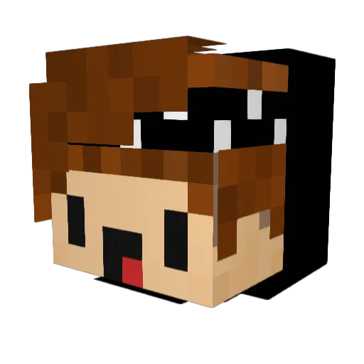 DasTot Minecraft avatar head, 3D render