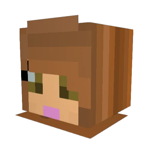 DasTrixie Minecraft avatar head, 3D render