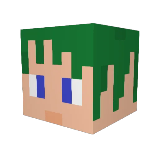 DasUberLemming Minecraft avatar head, 3D render