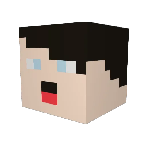 Das_Krieger Minecraft avatar head, 3D render