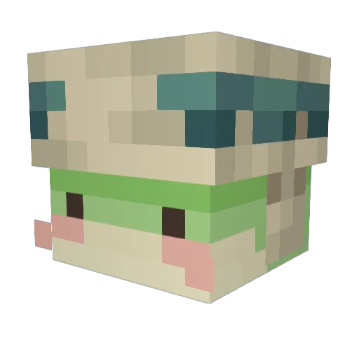 Das_Lama Minecraft avatar head, 3D render