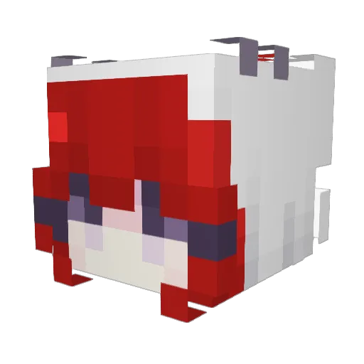 Dasaknii Minecraft avatar head, 3D render