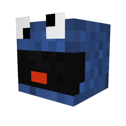 Dasanticris Minecraft avatar head, 3D render