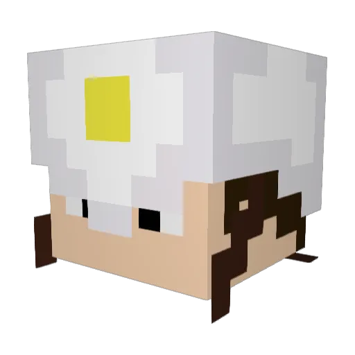 Daschmertz Minecraft avatar head, 3D render
