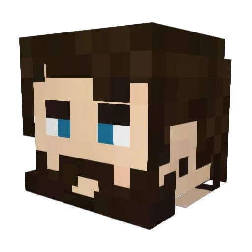 Daschow Minecraft avatar head, 3D render