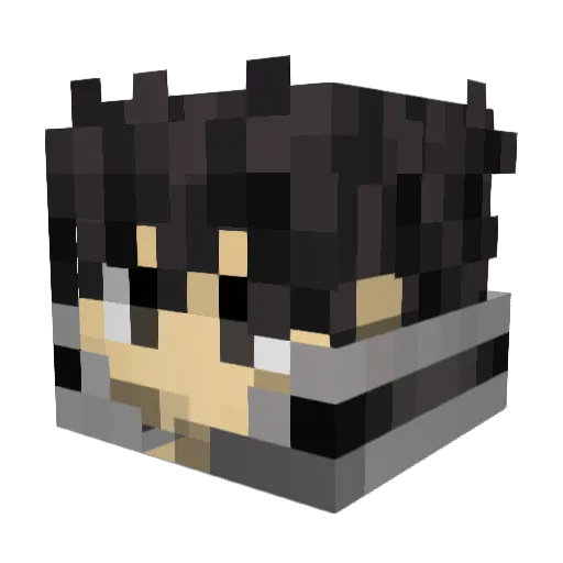 DasdonaldLP Minecraft avatar head, 3D render