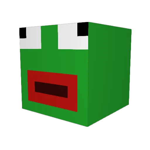Daseko Minecraft avatar head, 3D render