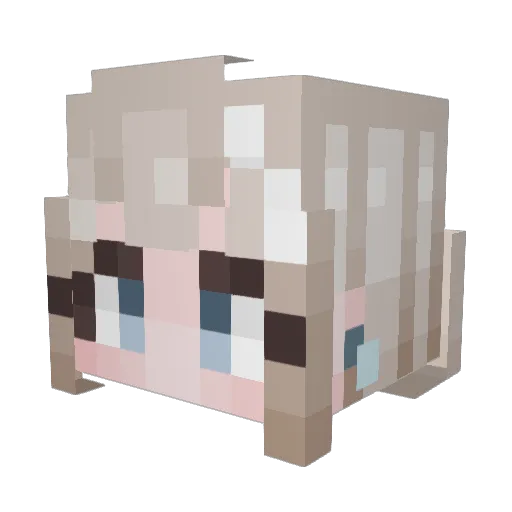 Daselvy Minecraft avatar head, 3D render