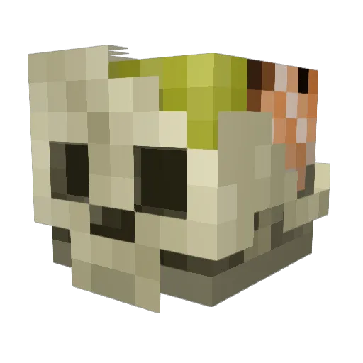 Daser Minecraft avatar head, 3D render