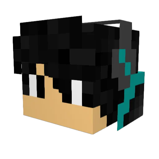 DashElite Minecraft avatar head, 3D render