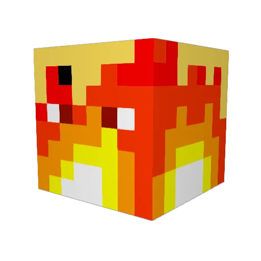 DashFlash21 Minecraft avatar head, 3D render