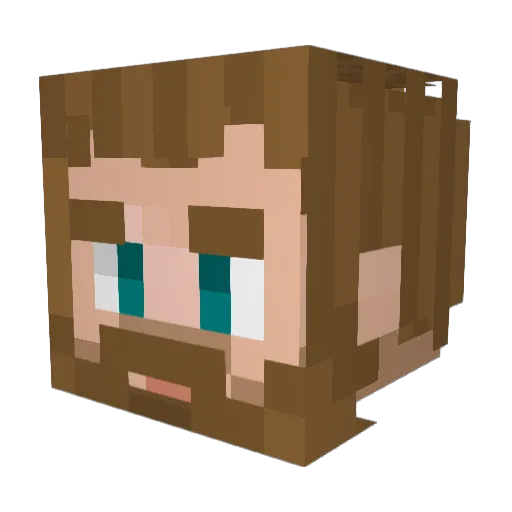 DashG Minecraft avatar head, 3D render