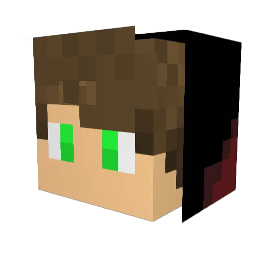DashGames35 Minecraft avatar head, 3D render